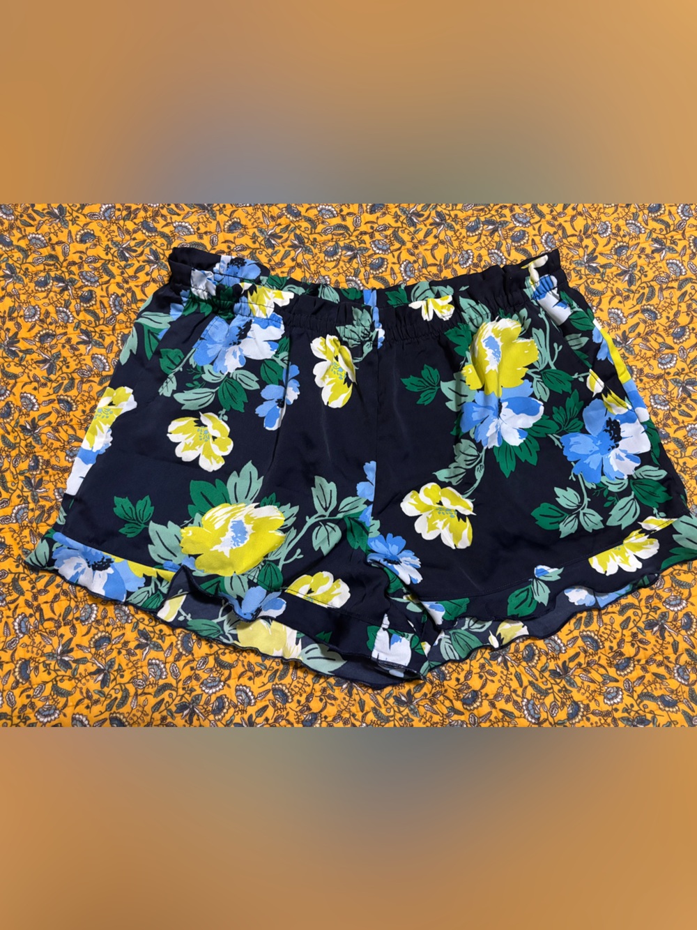 Aerie Navy Floral Pajama Shorts
